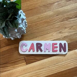 Child Universe Pink and Red Name Puzzle, Carmen, New